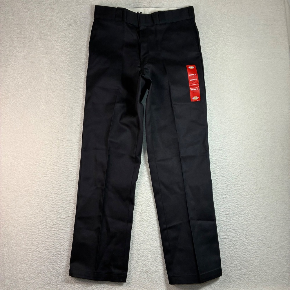 Dickies 874 Original Fit Flex Work Pants Mens 33x32 Black Classic Straight NWT